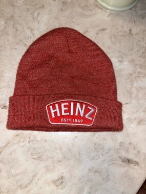 Heinz Red Knit Beanie Hat
